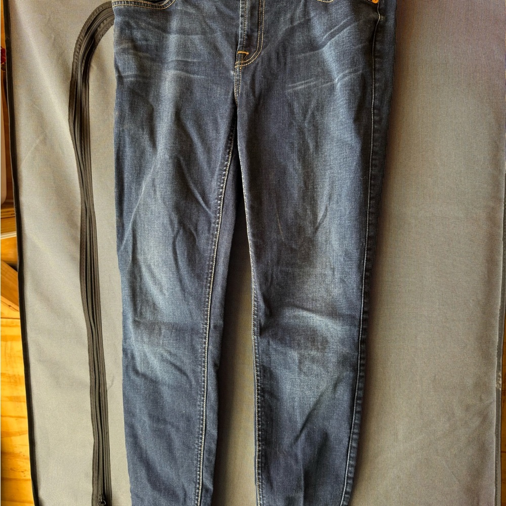 7 For All Mankind Women's Dark Blue Skinny Jeans
